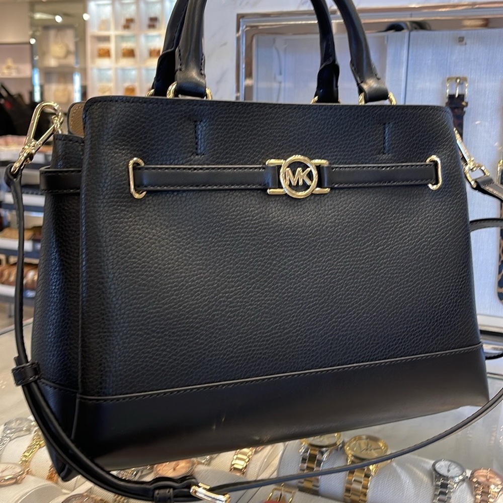 Michael Kors Mercer Large Top-Zip Belted Satchel Crossbody Center Zip Bag Purse - Picture 8 of 16